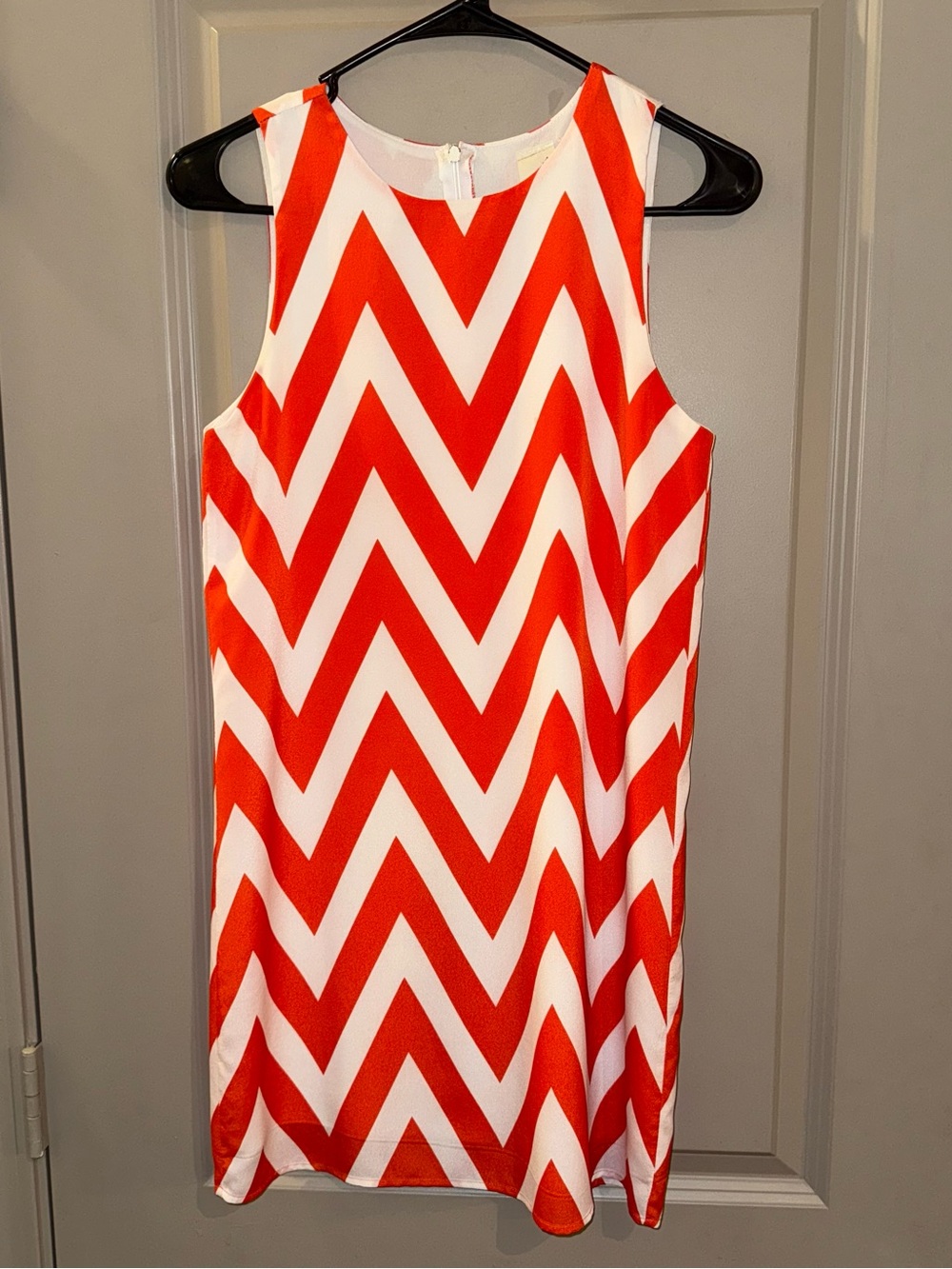 Sleeveless Chevron Shift Dress